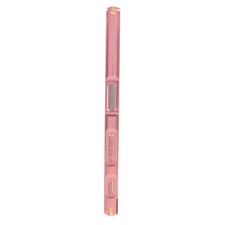 Aluminum Alloy Plastic Hybrid Cover for Sony Xperia XZ - Rose Gold-6