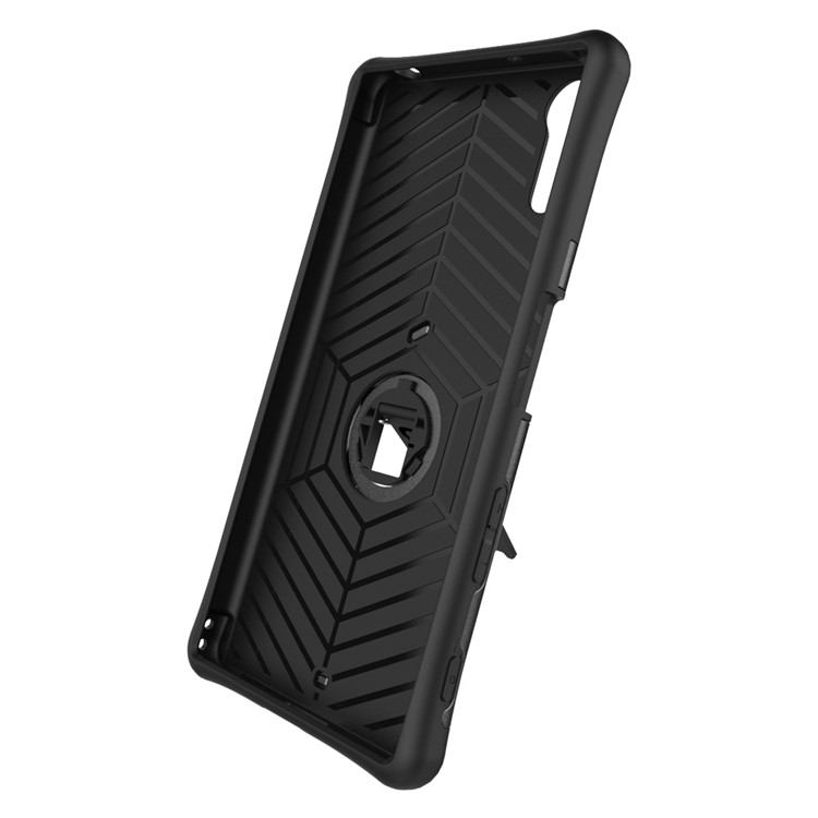 Armor PC + TPU Hybrid Kickstand Cover for Sony Xperia XZs / XZ - Grey-10
