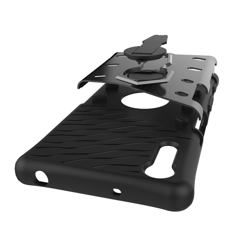Armor PC + TPU Hybrid Kickstand Cover for Sony Xperia XZs / XZ - Grey-9