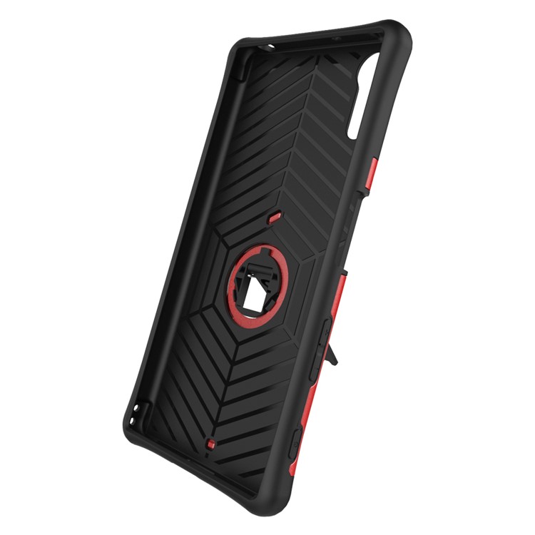 Armor PC + TPU Hybrid Shell for Sony Xperia XZs / XZ with Kickstand- Red-10
