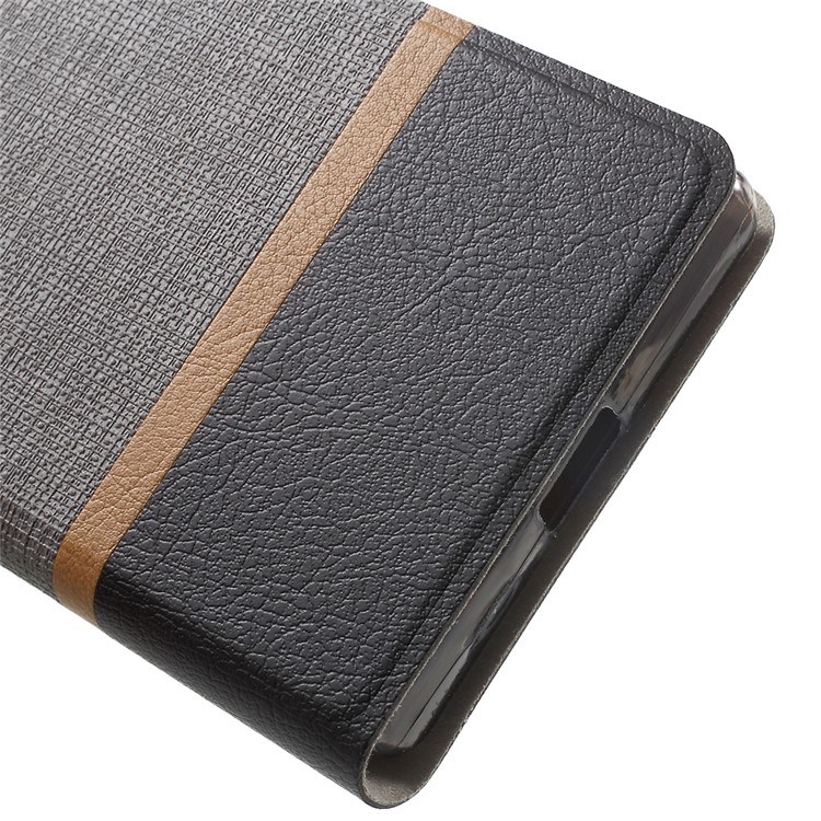 Cross Texture Leather Card Holder Case for Sony Xperia X Compact - Grey-8