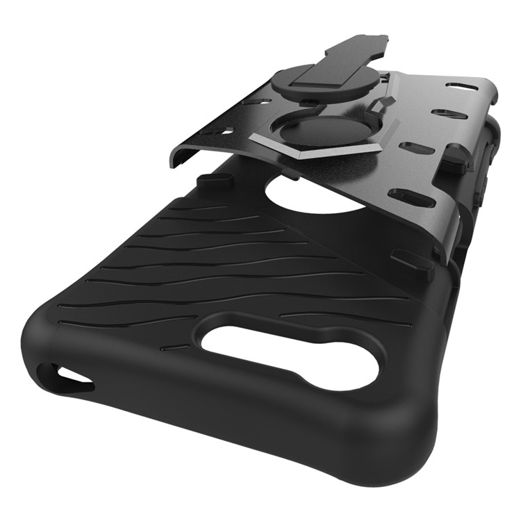Armor PC + TPU Hybrid Kickstand Cover for Sony Xperia X Compact - Grey-9