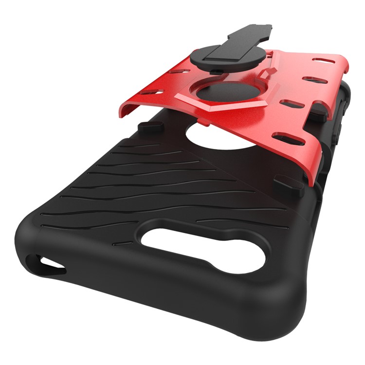 Armor PC + TPU Combo Case with Kickstand for Sony Xperia X Compact - Red-9