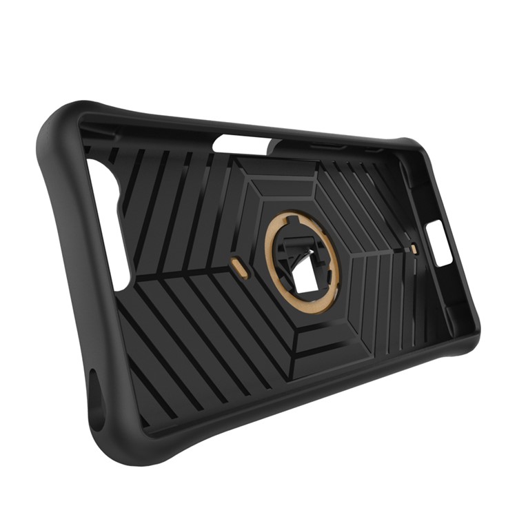 Armor Hybrid PC TPU Kickstand Teléfono Estuche para Sony Xperia X Compact - Oro-10