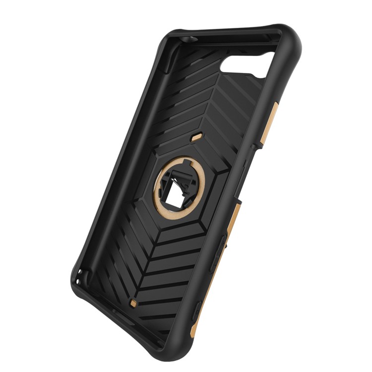 Armor Hybrid PC TPU Kickstand Teléfono Estuche para Sony Xperia X Compact - Oro-11