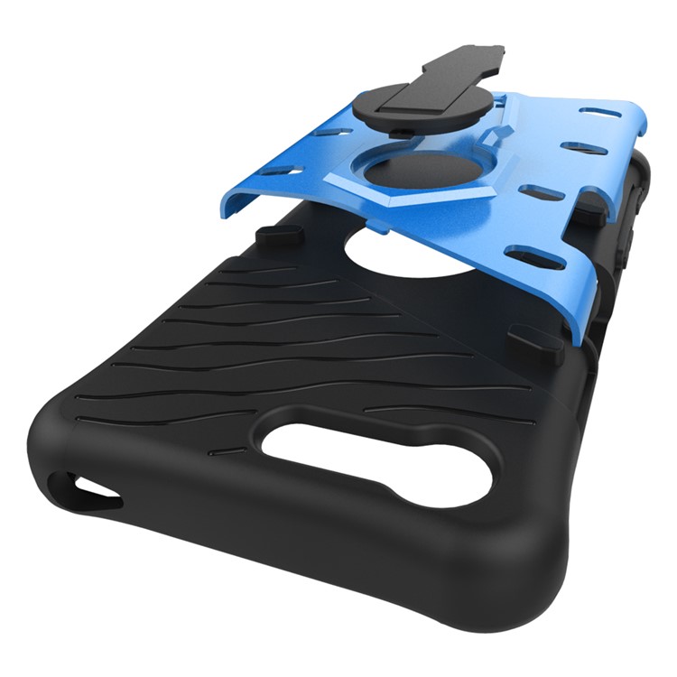 PC híbrido + Tampa de armadura TPU Kickstand para Sony Xperia X Compact - azul-9