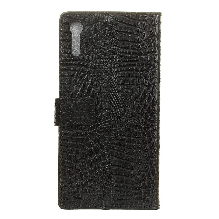 Custodia A Portafoglio In Pelle PU Con Coccodrillo Per Sony Xperia Xzs / XZ - Nero-2