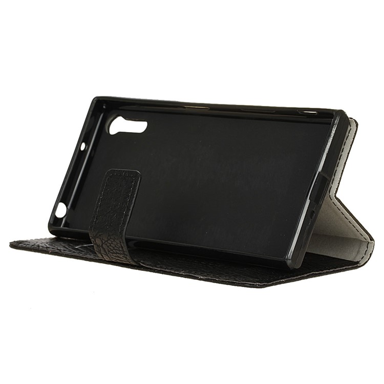 Custodia A Portafoglio In Pelle PU Con Coccodrillo Per Sony Xperia Xzs / XZ - Nero-5