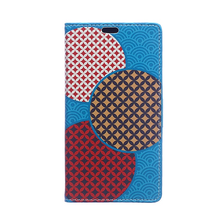 Magnetic Leather Stand Case for Sony Xperia XZ - Seamless Circles Pattern-1