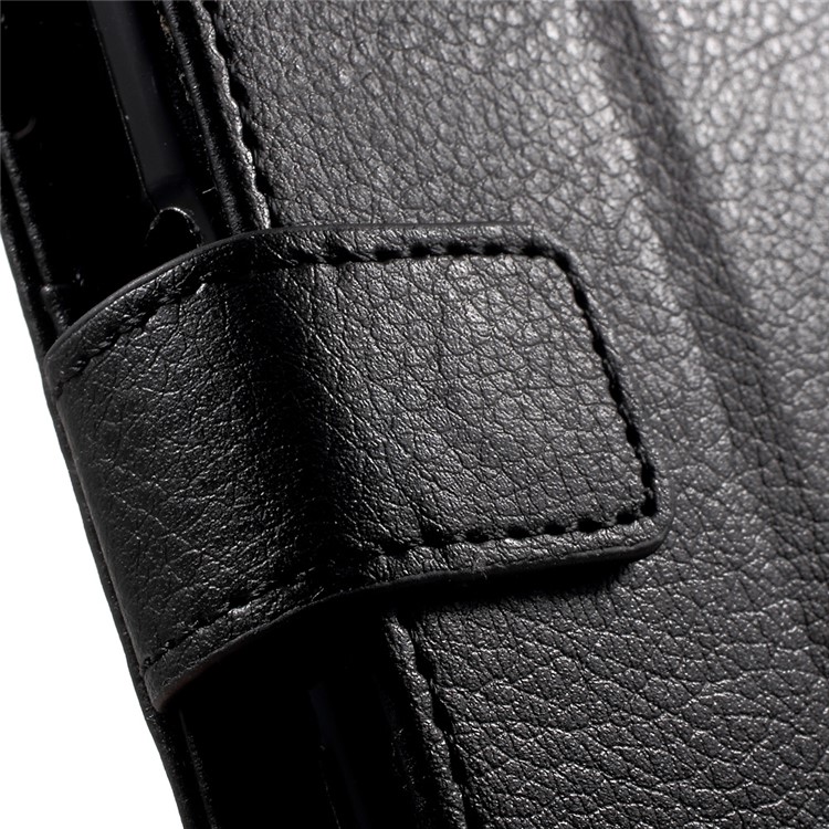 Lychee Skin Leather Wallet Case for Sony Xperia X Compact - Black-7