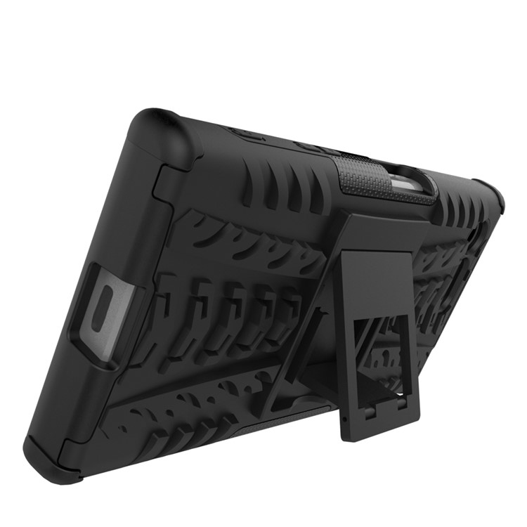 contre-oubli PC + Étui hybride TPU avec Kickstand pour Sony Xperia X Compact - Noir-6