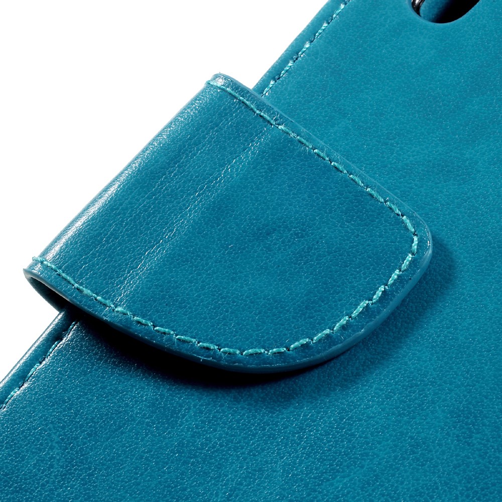 Impressione Custodia Mganteic in pelle farfalla floreale per Sony Xperia XZs / XZ con cordino - Blu-11