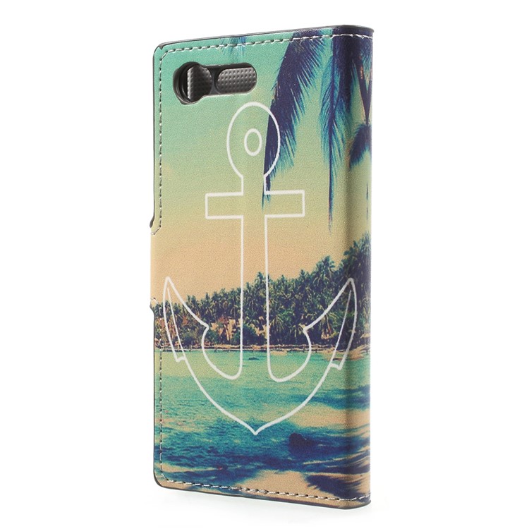 Estuche de cuero con estampado de cuero para Sony Xperia X Compact - anclaanclaje-2
