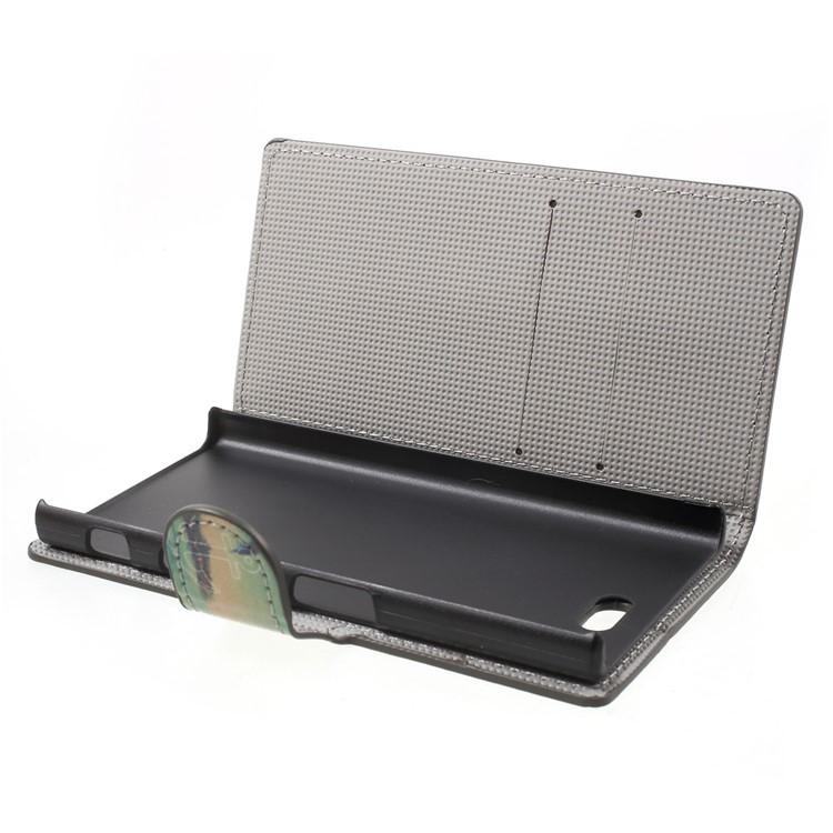 Estuche de cuero con estampado de cuero para Sony Xperia X Compact - anclaanclaje-5