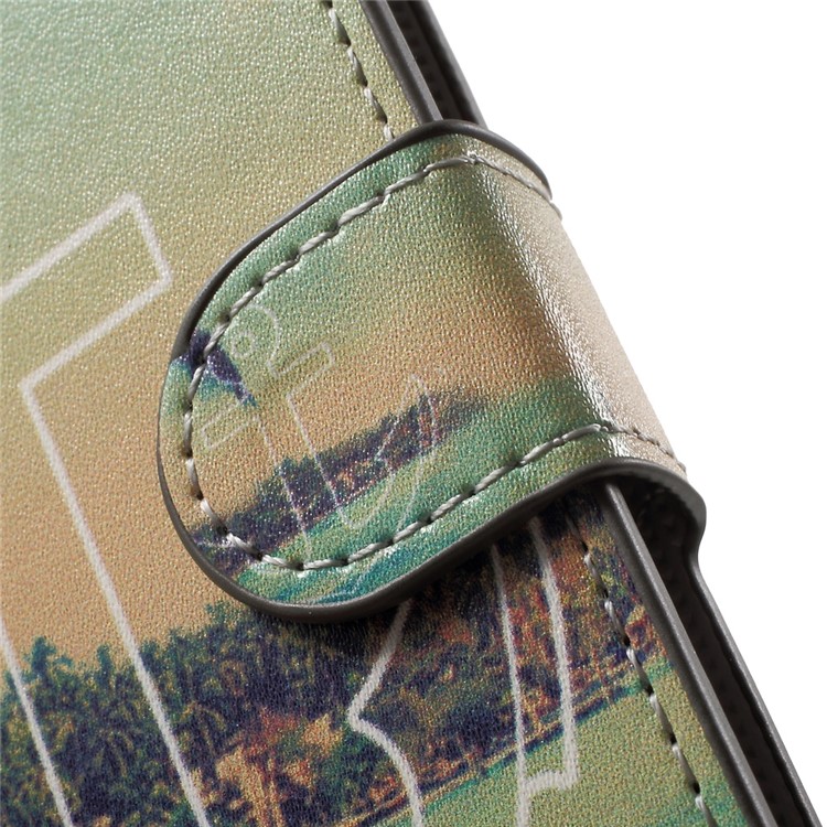 Estuche de cuero con estampado de cuero para Sony Xperia X Compact - anclaanclaje-7
