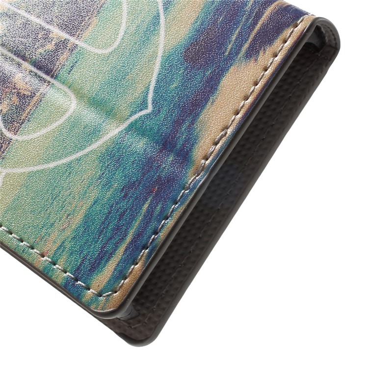 Estuche de cuero con estampado de cuero para Sony Xperia X Compact - anclaanclaje-8