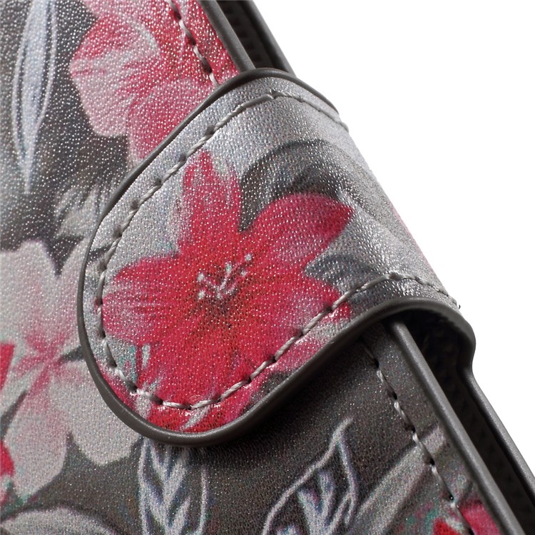 Patterned Leather Wallet Cover for Sony Xperia X Compact - Fresh Flower-7