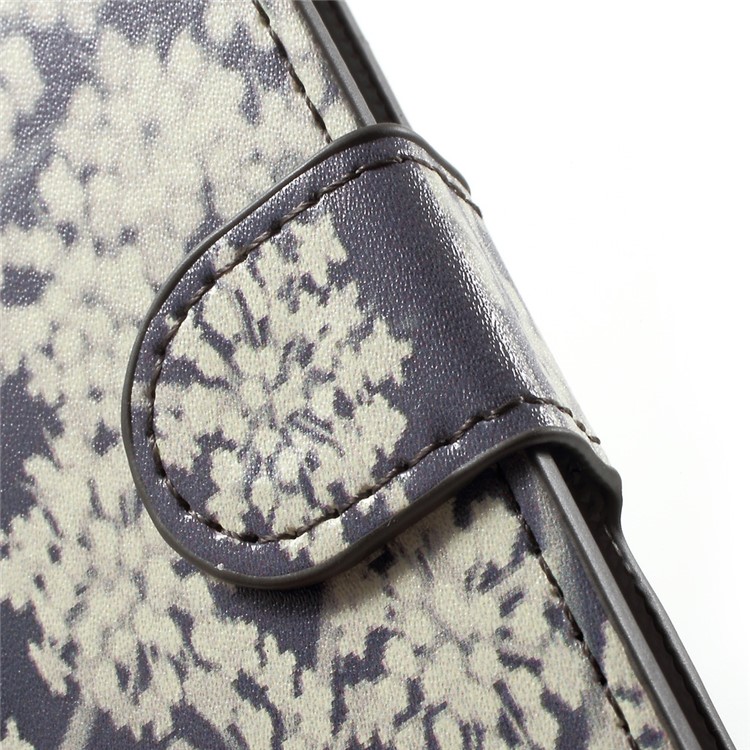 Patterned Leather Wallet Phone Case for Sony Xperia X Compact - Pretty Flowers-7