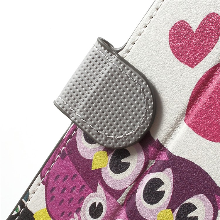Patterned Leather Wallet Phone Cover for Sony Xperia X Compact - Owl Family-6