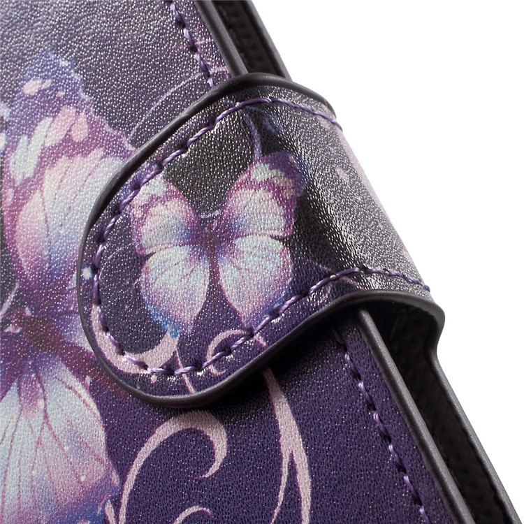 Gemusterte Leder Standschale Für Sony Xperia X Compact - Verträumte Schmetterlinge-7