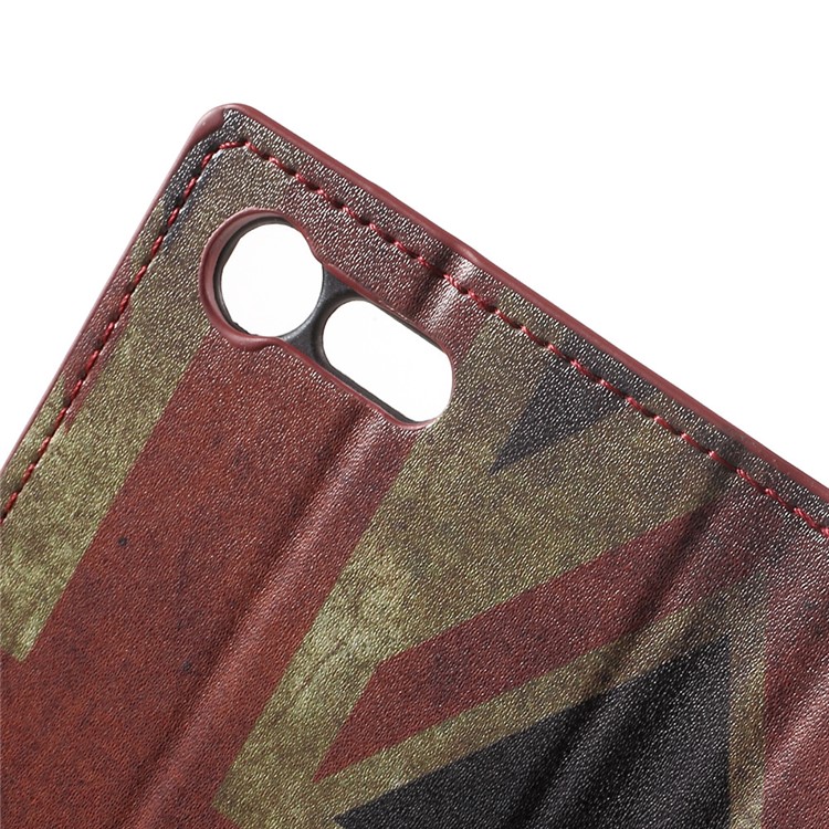 Patterned Leather Card Holder Case for Sony Xperia X Compact - UK Flag-6