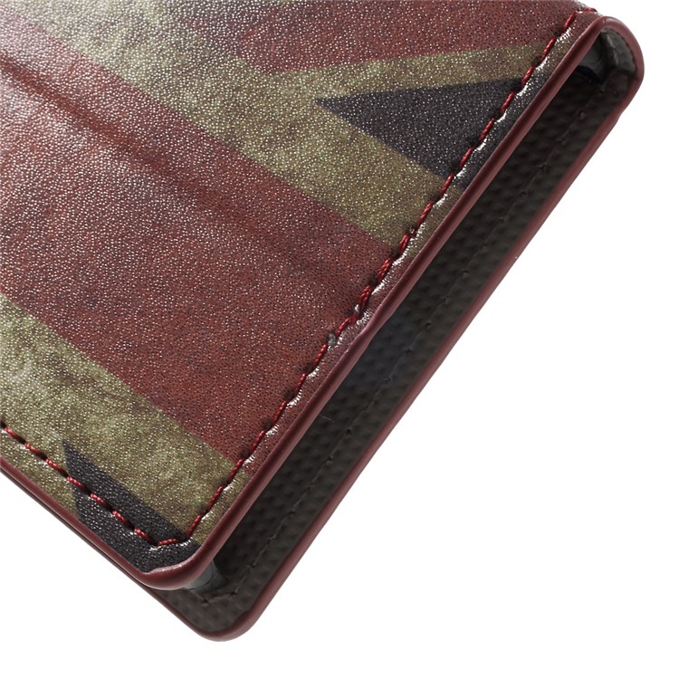 Patterned Leather Card Holder Case for Sony Xperia X Compact - UK Flag-8
