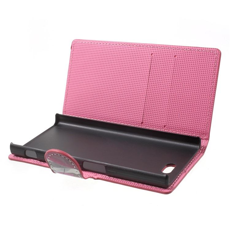 Wallet Leather Flip Protector Case for Sony Xperia X Compact - Purple Flowers-5