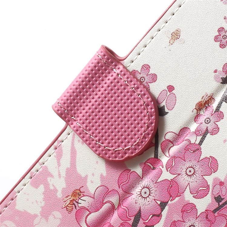 Wallet Leather Protector Shell for Sony Xperia X Compact - Peach Blossom-6