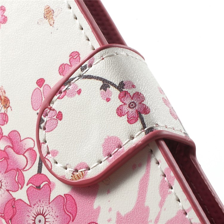 Wallet Leather Protector Shell for Sony Xperia X Compact - Peach Blossom-7