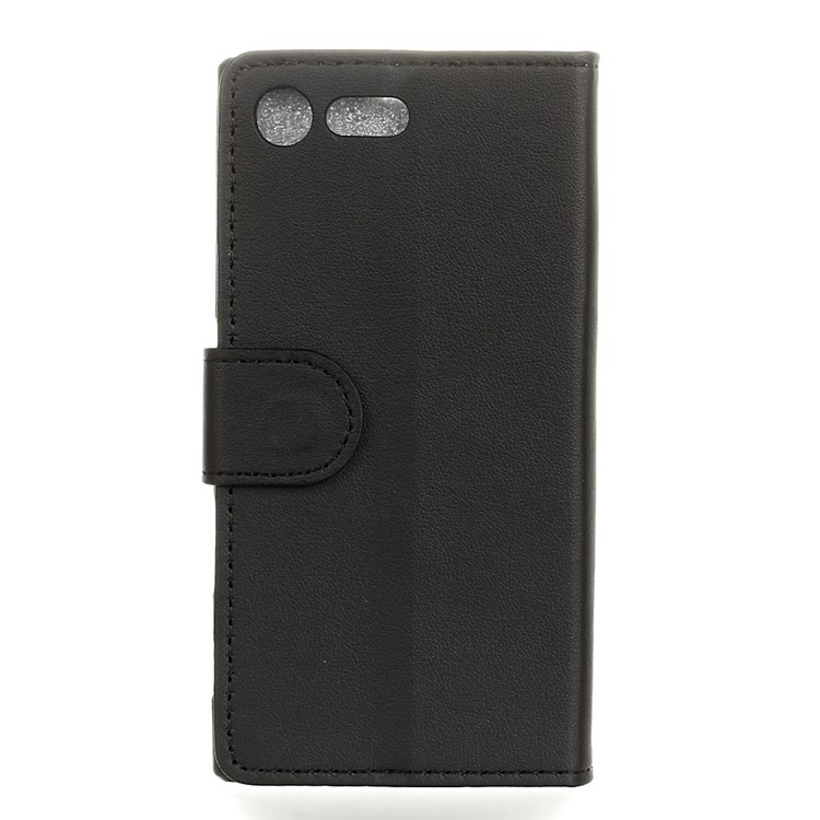 For Sony Xperia X Compact Protective Wallet Leather Case Stand - Black-2