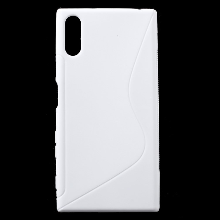 S Shape TPU Phone Case for Sony Xperia XZ - White-1