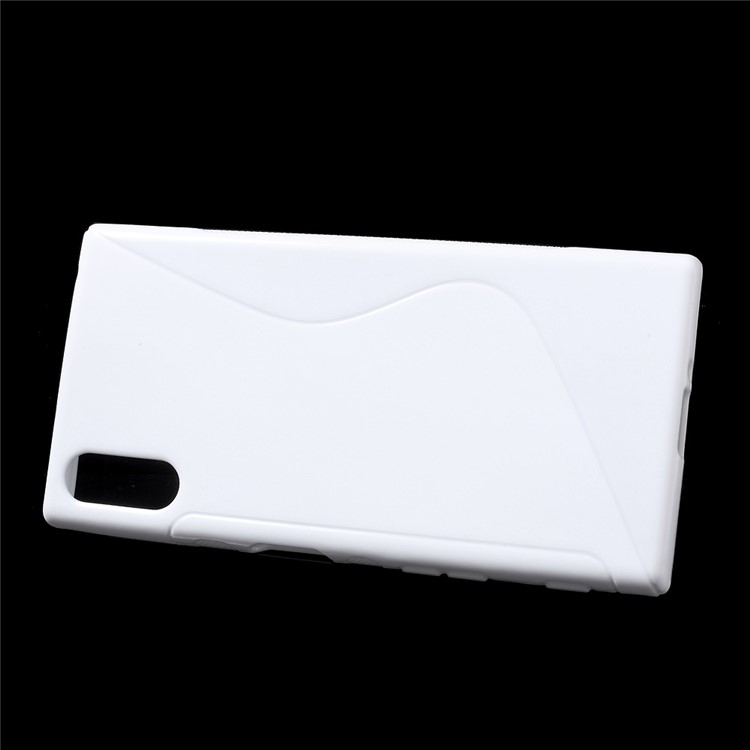 S Shape TPU Phone Case for Sony Xperia XZ - White-2