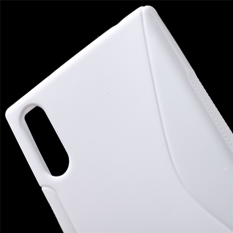 S Shape TPU Phone Case for Sony Xperia XZ - White-5