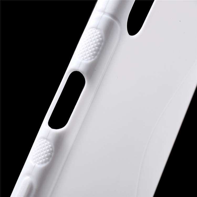 S Shape TPU Phone Case for Sony Xperia XZ - White-6