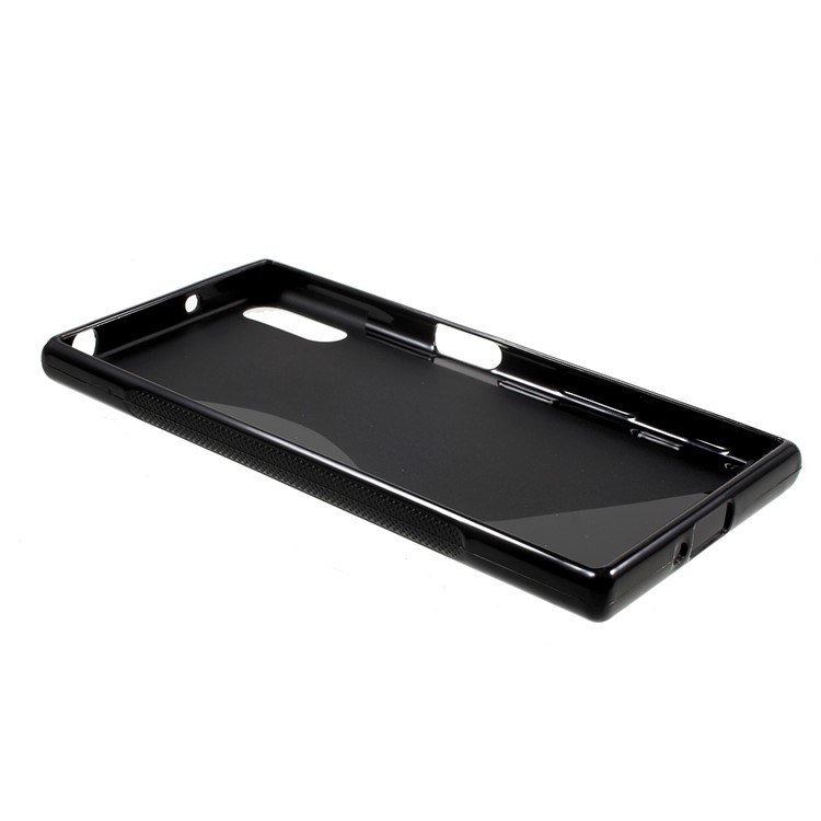 S Shape TPU Protection Soft Case for Sony Xperia XZs / XZ - Black-3