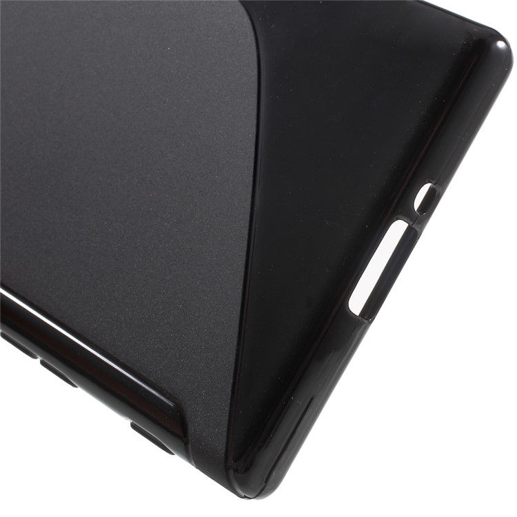 S Shape TPU Protection Soft Case for Sony Xperia XZs / XZ - Black-4