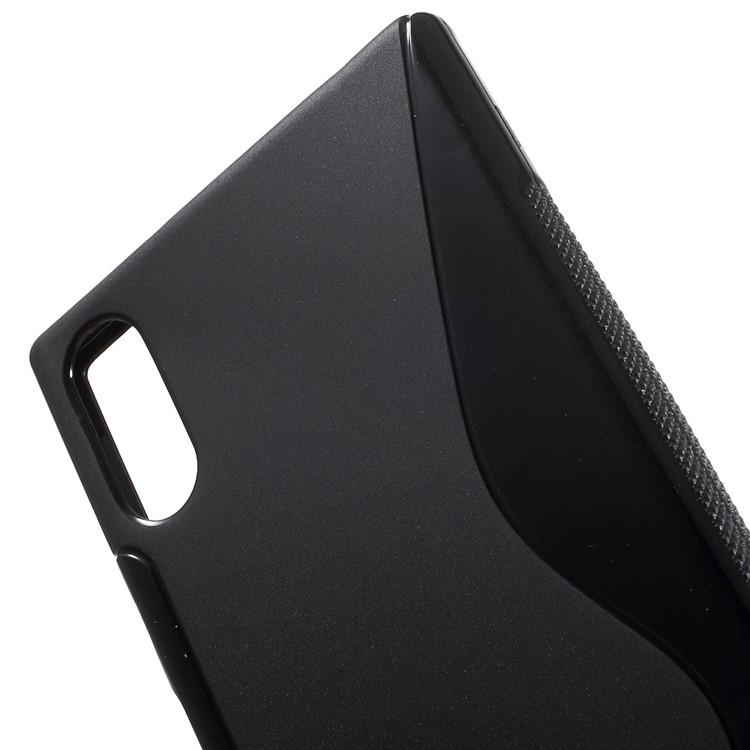 S Shape TPU Protection Soft Case for Sony Xperia XZs / XZ - Black-5