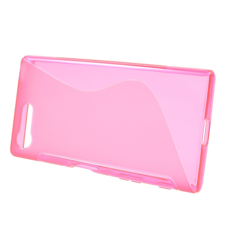 S Shape Gel TPU Shell Cover for Sony Xperia X Compact - Rose-2