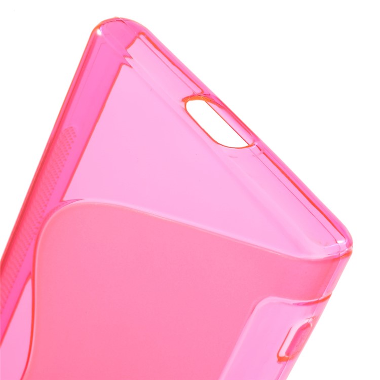 S Shape Gel TPU Shell Cover for Sony Xperia X Compact - Rose-4