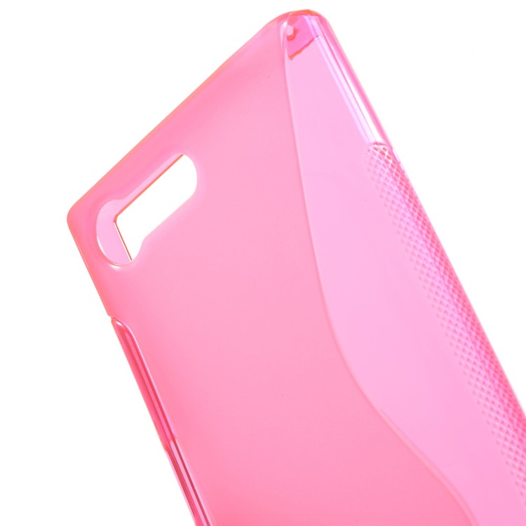 S Shape Gel TPU Shell Cover for Sony Xperia X Compact - Rose-5
