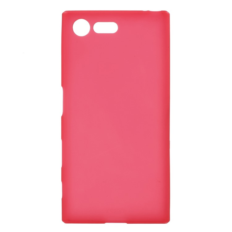 Matte Anti-Fingerabdruck-Gel TPU Zurück Fall Für Sony Xperia X Kompakt - Rot-1