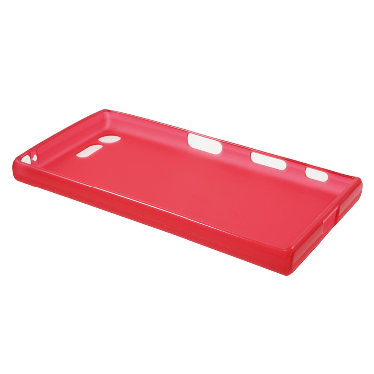 Matte Anti-Fingerabdruck-Gel TPU Zurück Fall Für Sony Xperia X Kompakt - Rot-3