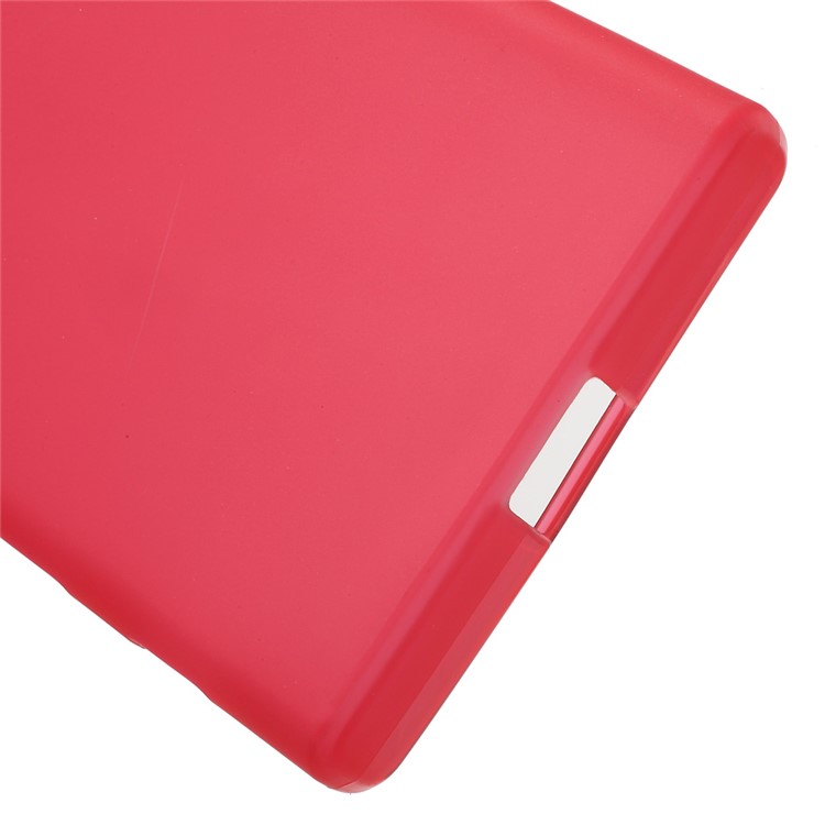 Matte Anti-Fingerabdruck-Gel TPU Zurück Fall Für Sony Xperia X Kompakt - Rot-4