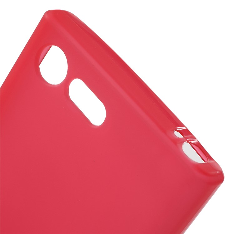 Matte Anti-Fingerabdruck-Gel TPU Zurück Fall Für Sony Xperia X Kompakt - Rot-5