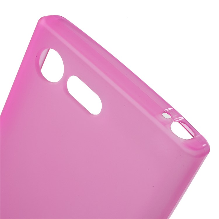 Matte Anti-fingerprint Flex TPU Skin Case for Sony Xperia X Compact - Rose-5