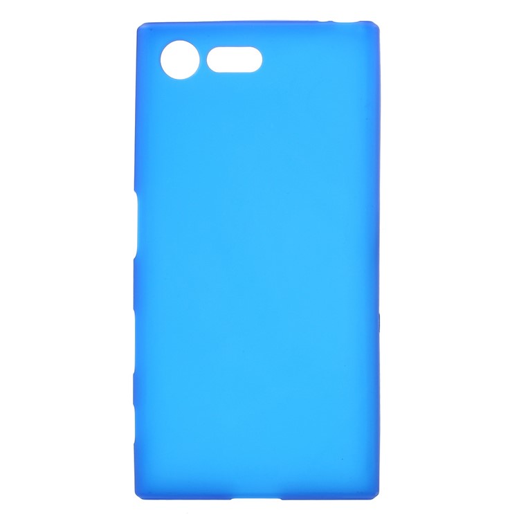 Matte Anti-fingerprint Flex TPU Shell Case for Sony Xperia X Compact - Blue-1