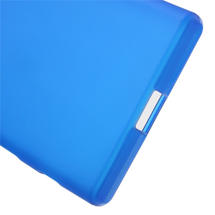 Matte Anti-fingerprint Flex TPU Shell Case for Sony Xperia X Compact - Blue-4