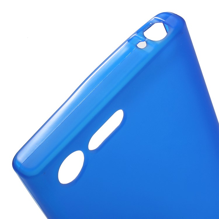 Matte Anti-fingerprint Flex TPU Shell Case for Sony Xperia X Compact - Blue-6