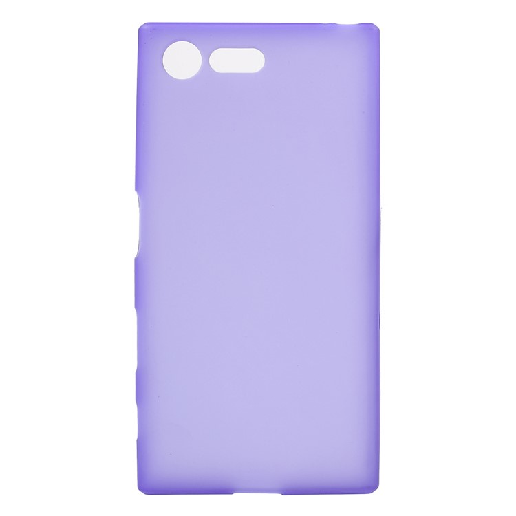 Matte Soft TPU Cover Phone Case for Sony Xperia X Compact - Purple-1