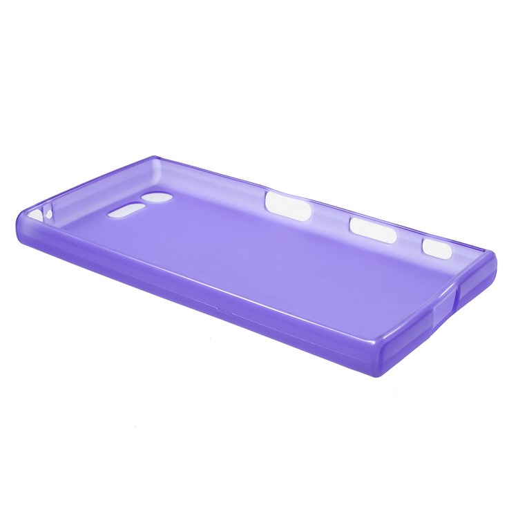Matte Soft TPU Cover Phone Case for Sony Xperia X Compact - Purple-3